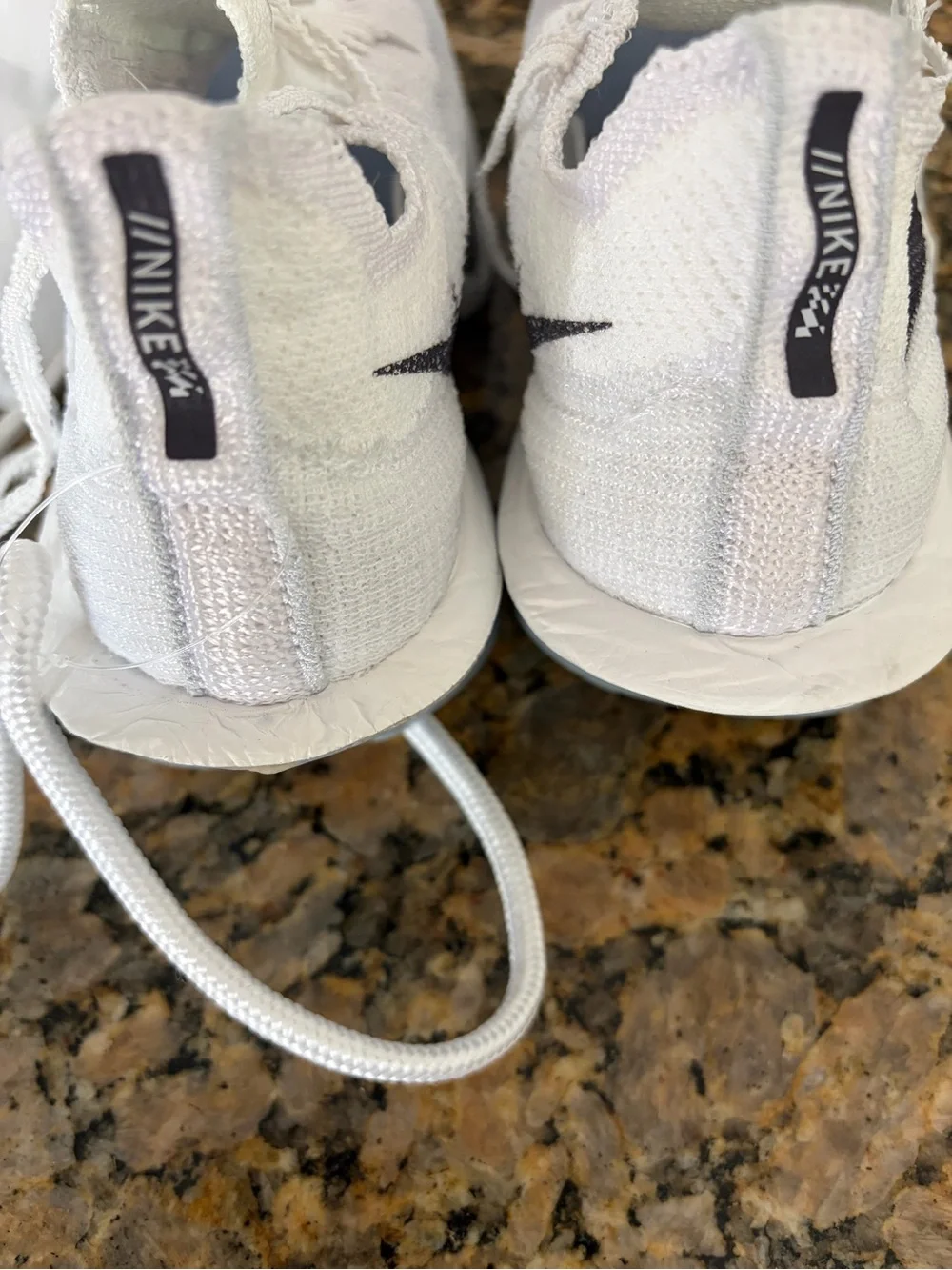Nike Women's Alphafly 3 White and Black Knit Racing Shoes - New Without Box